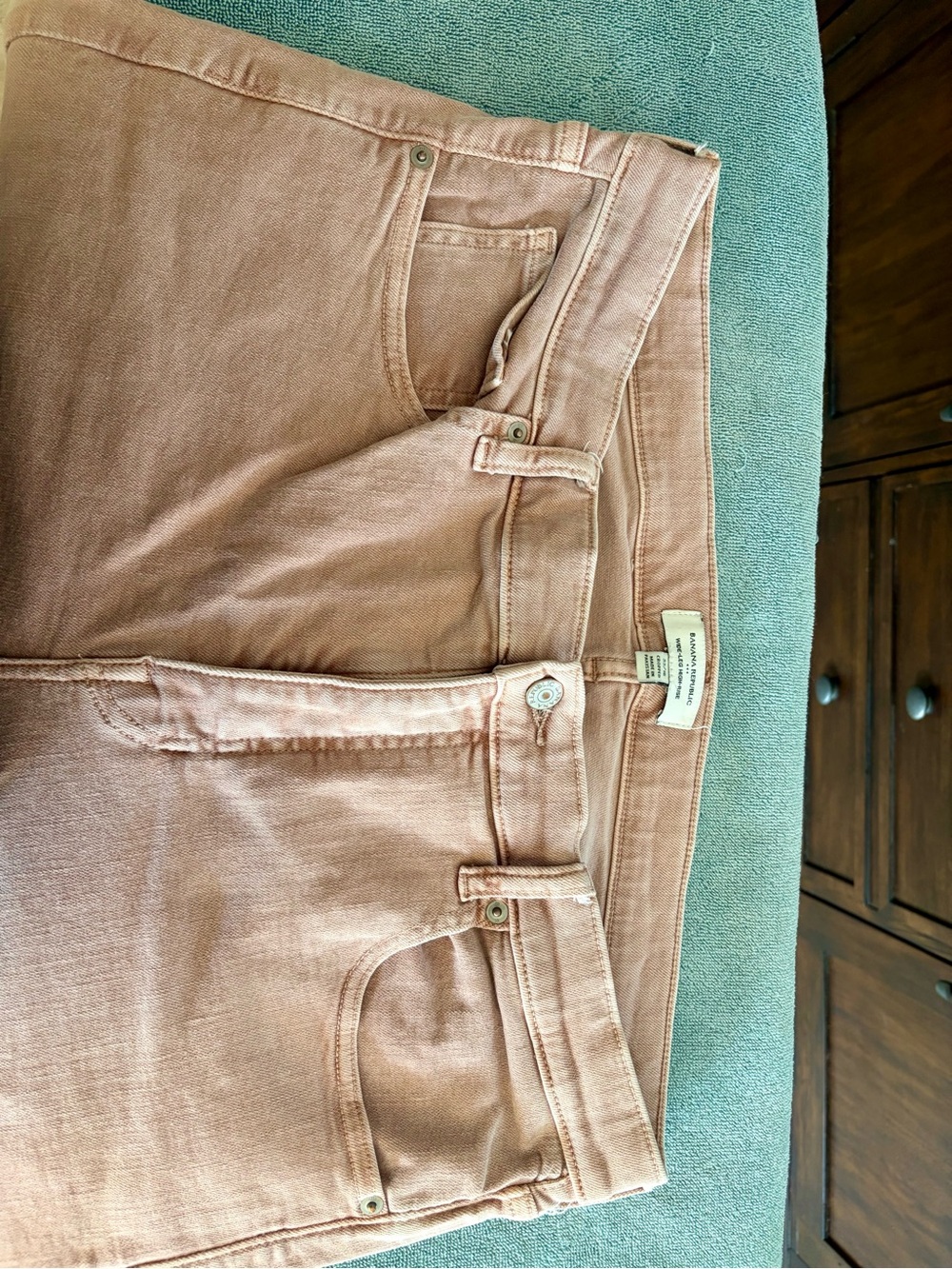 Wide Leg High Rise Women's Dusty Peach Stretch Jeans